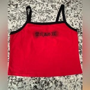 Widow dolls kill Y2K inspired cropped tank top 1x